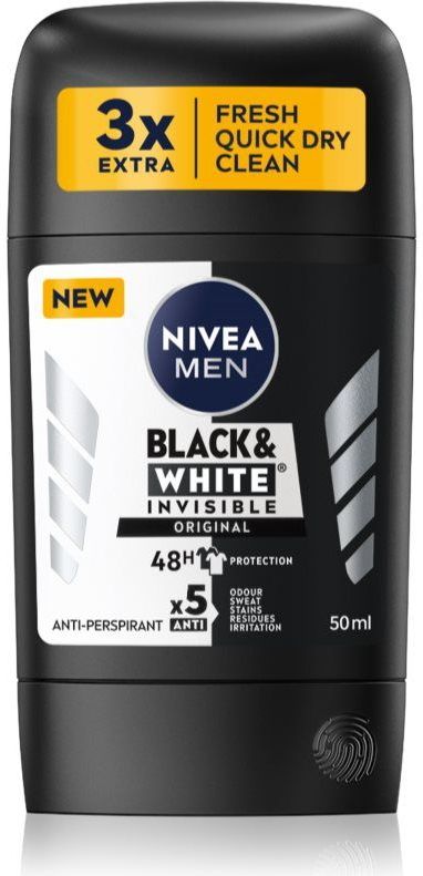 NIVEA MEN Black & White Invisible Original Vaste Antitramspirant 50 ml