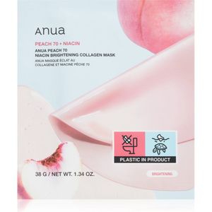ANUA - Peach 70 Niacin Brightening Collagen Mask - Nachtmasker - 38G - 4 Stuks