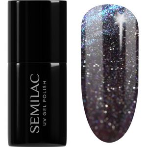 Semilac - UV Hybrid Galaxy Flash Gel Nagellak - Grey Holo - 7 ml