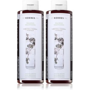 Korres Aloe & Dittany Set Shampoo voor Normaal tot Fijn Haar DUOPACK