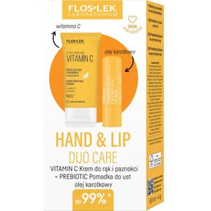 FlosLek Laboratorium - Hand & Lip Duo Care Gift Set - Lippenbalsem - 50 ml en 4 g