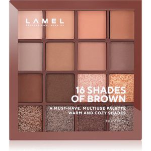 LAMEL - 16 Shades Of Brown - Oogschaduw Palette - 16 gr