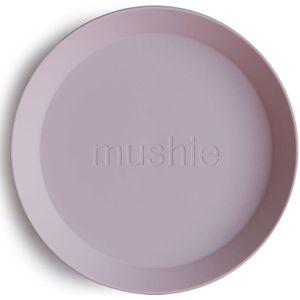 Mushie Round Dinnerware Plates bord Soft Lilac 1 st