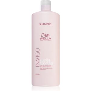 Wella Professionals Invigo Blonde Recharge Shampoo voor Bescherming van Blonde Haarkleuring Cool Blond 1000 ml