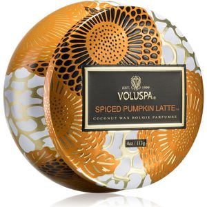 VOLUSPA Japonica Holiday Spiced Pumpkin Latte geurkaars in blik 113 gr