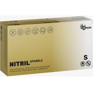 Espeon - Nitril Sparkle Pearlescent Gold - Beschermende Handschoenen - Poedervrij - 2x50 St