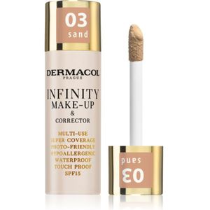 Dermacol Infinity extreem dekkende foundation SPF 15 Tint 03 Sand 20 g