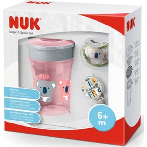 NUK Magic Cup & Space Set Gift Set voor Kinderen Girl 3 st