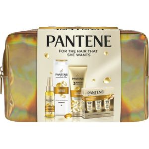 Pantene Pro-V Active Nutri Plex Golden Bag - Gift Set - Haarserum voor Beschadigd Haar