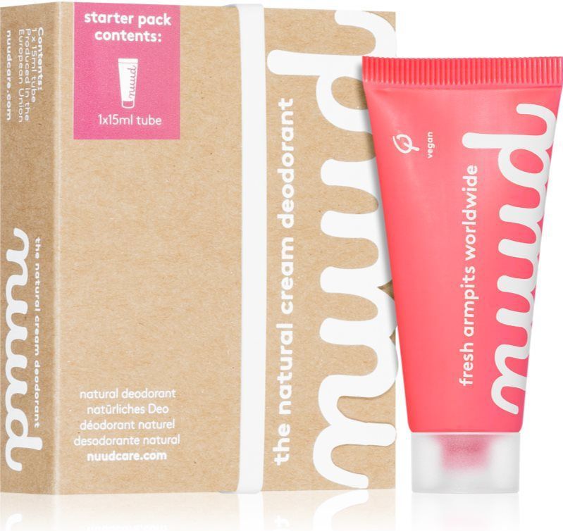 nuud Starter Pack Red Crèmige Deo Natuurlijk 15 ml