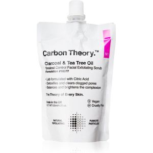 Carbon Theory Charcoal & Tea Tree Oil Gezichtsreinigend Peeling voor Problematische Huid, Acne 125 ml