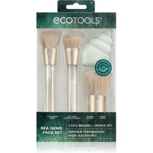 EcoTools - Sea Gems Face set - Make-up Penselen Set - 4 Stuks