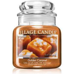 Village Candle Golden Caramel geurkaars (Glass Lid) 389 gr