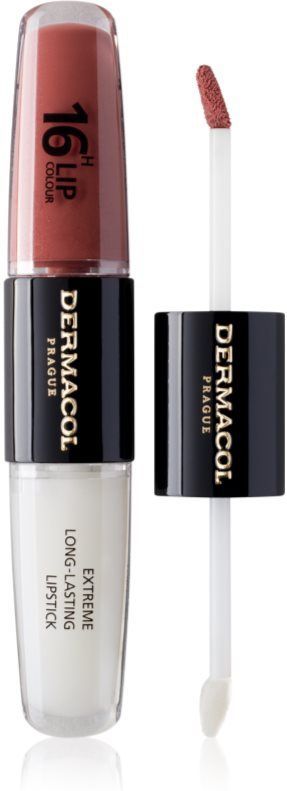 Dermacol 16H Lip Colour Langaanhoudende lippenstift en lipgloss Tint 33 Viva Glam 2x4 ml