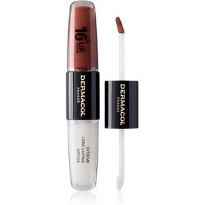 Dermacol 16H Lip Colour Langaanhoudende lippenstift en lipgloss Tint 23 Mocha Brown 2x4 ml