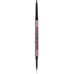 Too Faced Super Fine Brow Detailer Eyebrow Pencil Langaanhoudende Wenbrauw Potlood Tint Soft Black 0,08 g