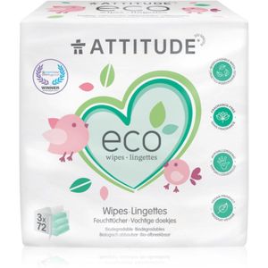 Attitude Eco Vochtige Doekjes geurloos 3x72 st