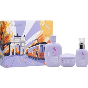 Alfaparf Milano Semi di Lino Smooth Holiday Kit Gift Set voor Onhandelbaar en Pluizig Haar 3 st