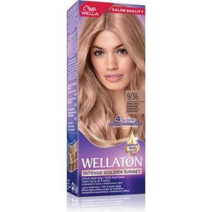 Wella - Wellaton Intense Golden Sunset - Permanente Haarkleuring - 9/36 Extra Light Rosé Blonde - Arganolie