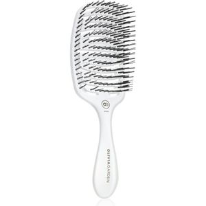 Olivia Garden ESSENTIAL CARE FLEX Medium Hair Bristles Haarborstel Ice White 1 st