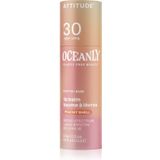 Attitude Oceanly Plastic Free Beauty Getinte Lippenbalsem SPF 30 Tint Peachy Shell 8.5 g