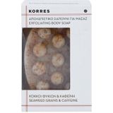 Korres - Seaweed Grains & Kaffeine - Exfoliërende Zeep - 125 g