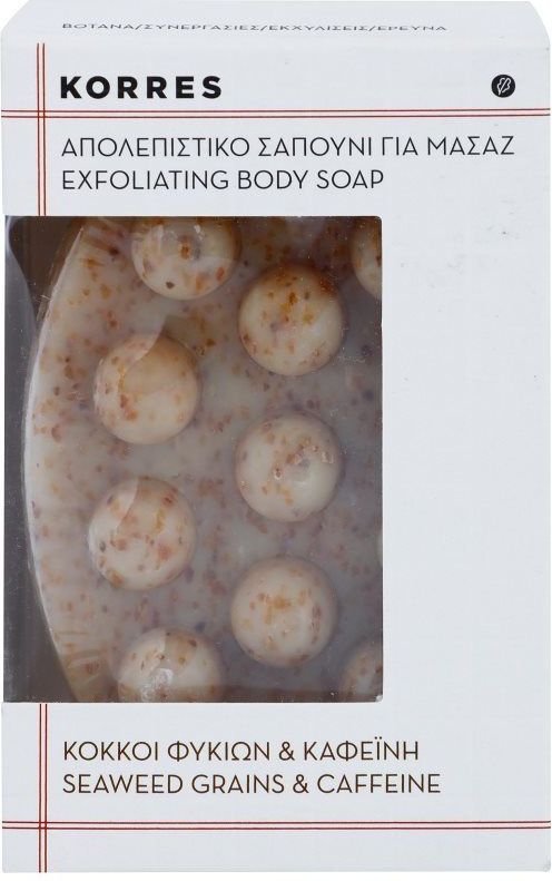 Korres - Seaweed Grains & Kaffeine - Exfoliërende Zeep - 125 g