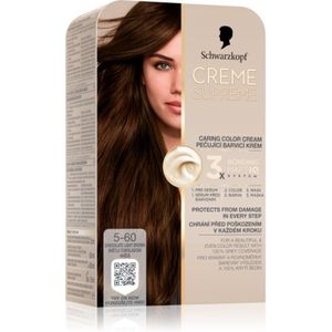 Schwarzkopf - Creme Supreme - Permanente Haarkleuring - 5-60 Chocolate Light Brown - 60 ml