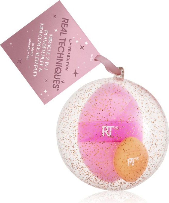 Real Techniques Miracle 2-in-1 Powder Puff Ornament Make-up Sponsje 2st.
