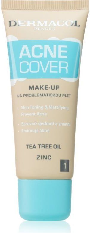 Dermacol Acne Cover Kalmerende Foundation met Tea Tree Olie Tint No.1 30 ml