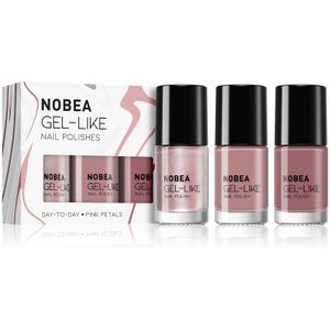 NOBEA - Day-to-Day Fresh Frost Set - Nagellak - Pink Petals - 3x6 ml