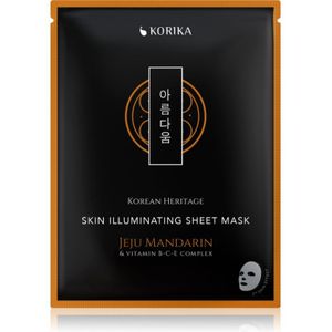 KORIKA - Jeju Mandarin & Vitamin B-C-E Complex - Verhelderend Sheet Mask - 25 g