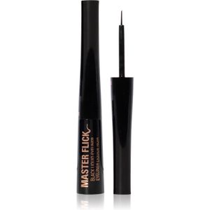 Makeup Revolution Master Flick Liquid Eyeliner nauwkeurige vloeibare eyeliner Tint Black 5 ml