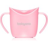BabyOno Be Active Ergonomic Training Cup trainingsbeker met handvaten Pink 6 m+ 120 ml