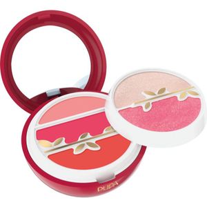 PUPA Milano All You Need Is Owl Owl Make-up Palette voor Ogen en LIppen verschillende tinten RED 1 st