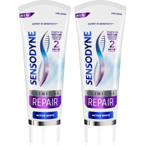 Sensodyne - Clinical Repair Active White - Tandpasta - 2x75 ml
