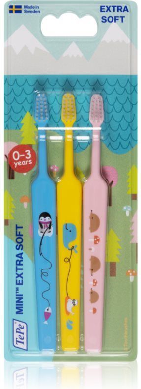 TePe Mini X-soft - Tandenborstel - Voor Kinderen - 0 tot 3 Jaar - Ultralicht Zacht
