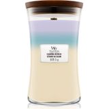 Woodwick Trilogy Calming Retreat geurkaars met een houten lont 609.5 gr