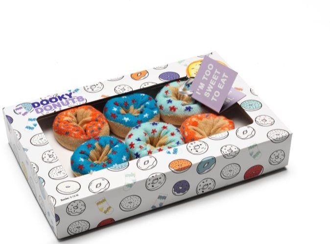 Dooky Gift Donuts sokken voor baby’s Blueberry Orange 0-12 m 3 st