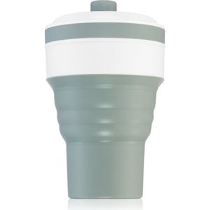 KidPro Collapsible Mug Kop met rietje Grey 350 ml