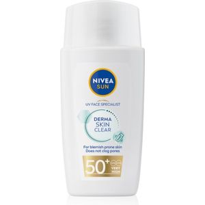 Nivea SUN Derma Skin Clear Gezichtscrème voor het Bruinen voor Huid met Oneffenheden SPF 50+ 40 ml