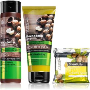 Dr. Santé - Macadamia - Haarverzorgingsset - 250 ml Shampoo - 200 ml Conditioner - 100 g Baardzeep