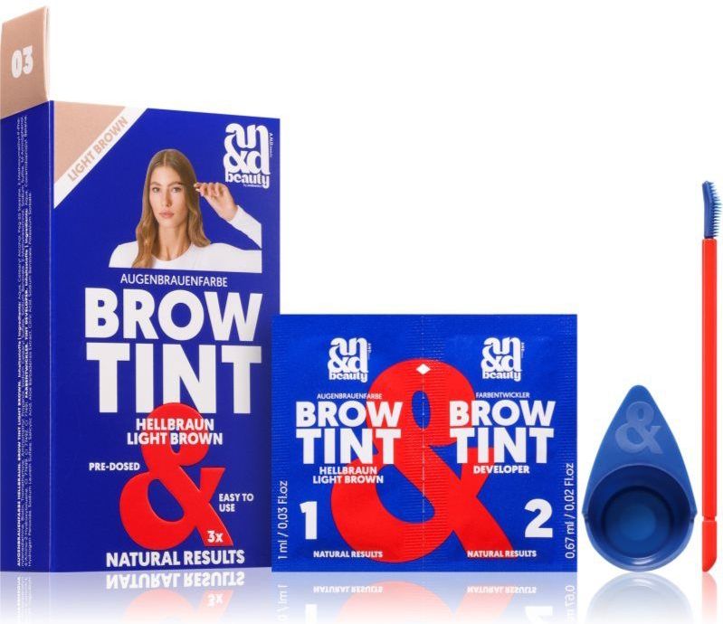 A.N.D. Beauty - Brow Tint - Wenkbrauwverf - Light Brown - 3x1,67 ml