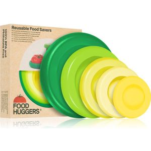 Food Huggers Food Huggers Set set van siliconen beschermkappen voor fruit en groenten kleur Green 5 st
