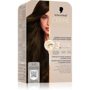 Schwarzkopf - Creme Supreme - Permanente Haarkleuring - Tint 4-0 Natural Brown - 60 ml