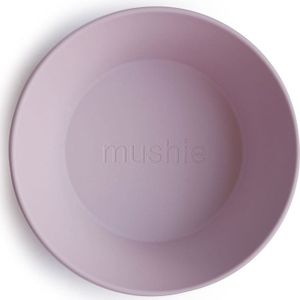 Mushie Round Dinnerware Bowl kom Soft Lilac 2 st