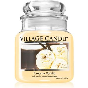 Village Candle Creamy Vanilla geurkaars (Glass Lid) 389 gr