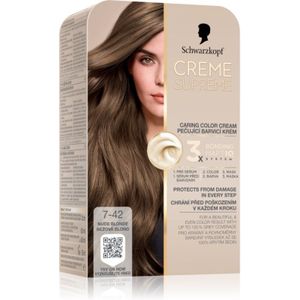 Schwarzkopf - Creme Supreme - Permanente Haarkleuring - Tint 7-42 Nude Blonde - 60 ml