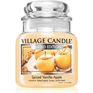Village Candle Spiced Vanilla Apple geurkaars (Glass Lid) 389 g