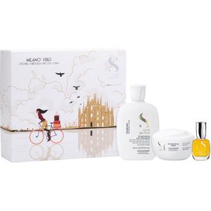 Alfaparf Milano Semi di Lino Diamond Holiday Kit Gift Set voor Glanzend en Zacht Haar